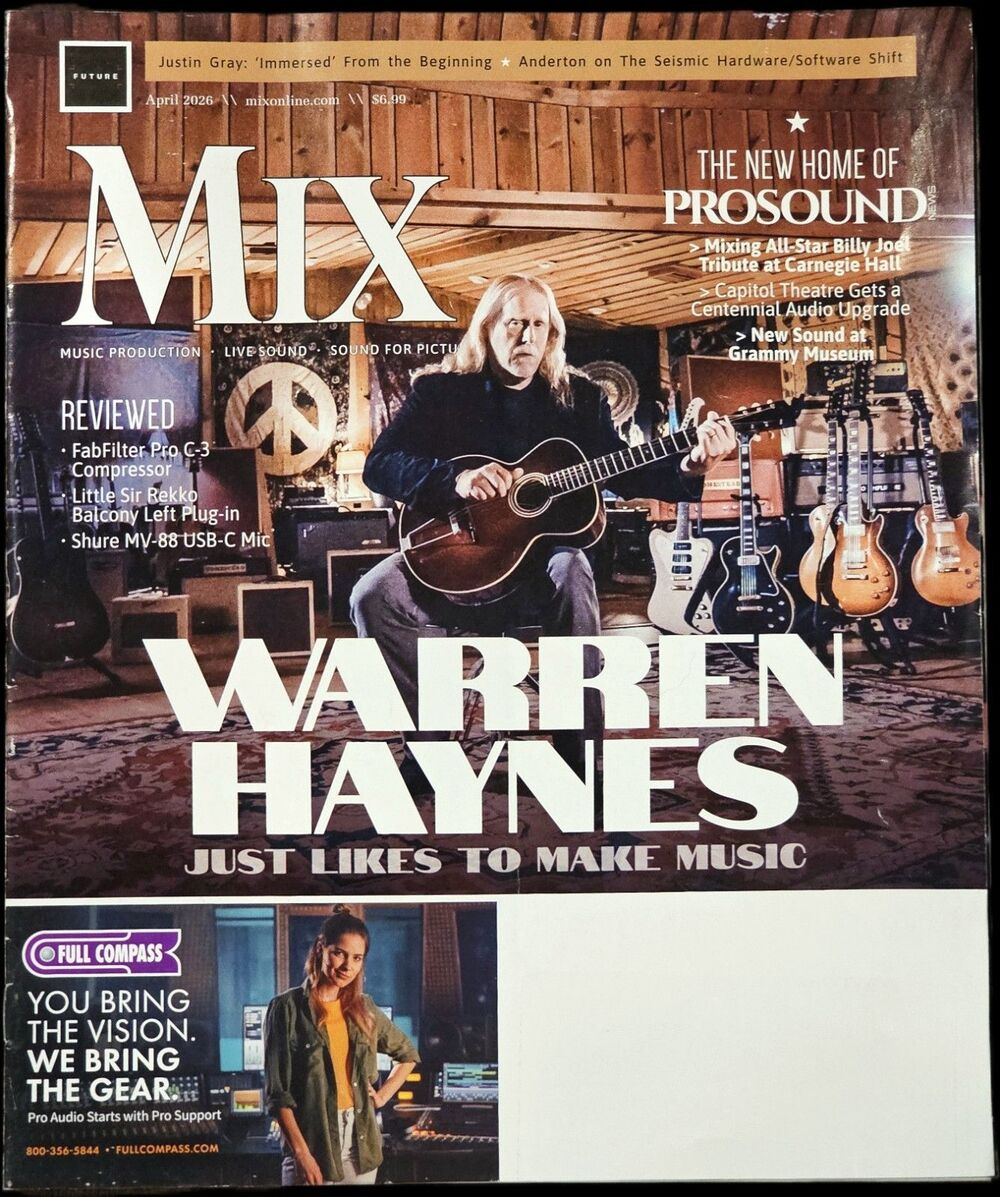 MIX Magazine April 2026 Warren Haynes Cover Music Production Live Sound